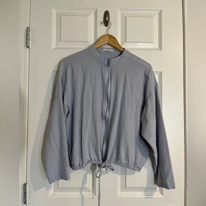 Linen/Cotton Zippered Top